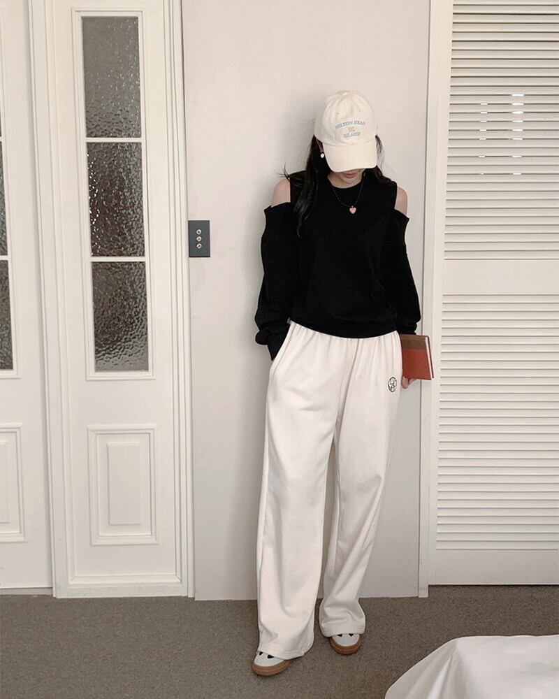 【SELECT】刺繍スウェットパンツ