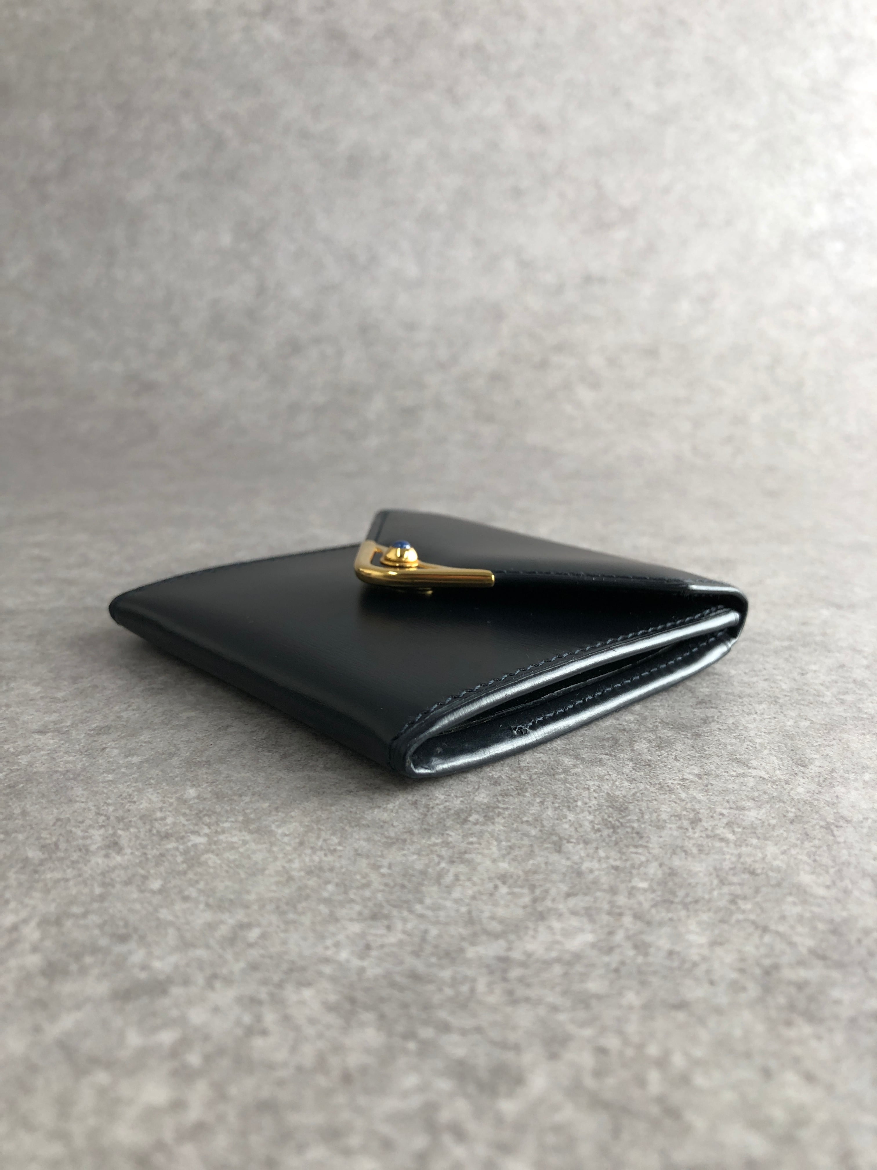 Cartier カルティエ サファイアライン コインケース ブラック レザー