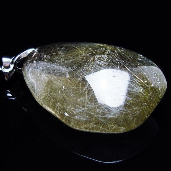 プラチナルチルクォーツ ペンダント 一点物 メール便可 [M便 1/20] 112-13231