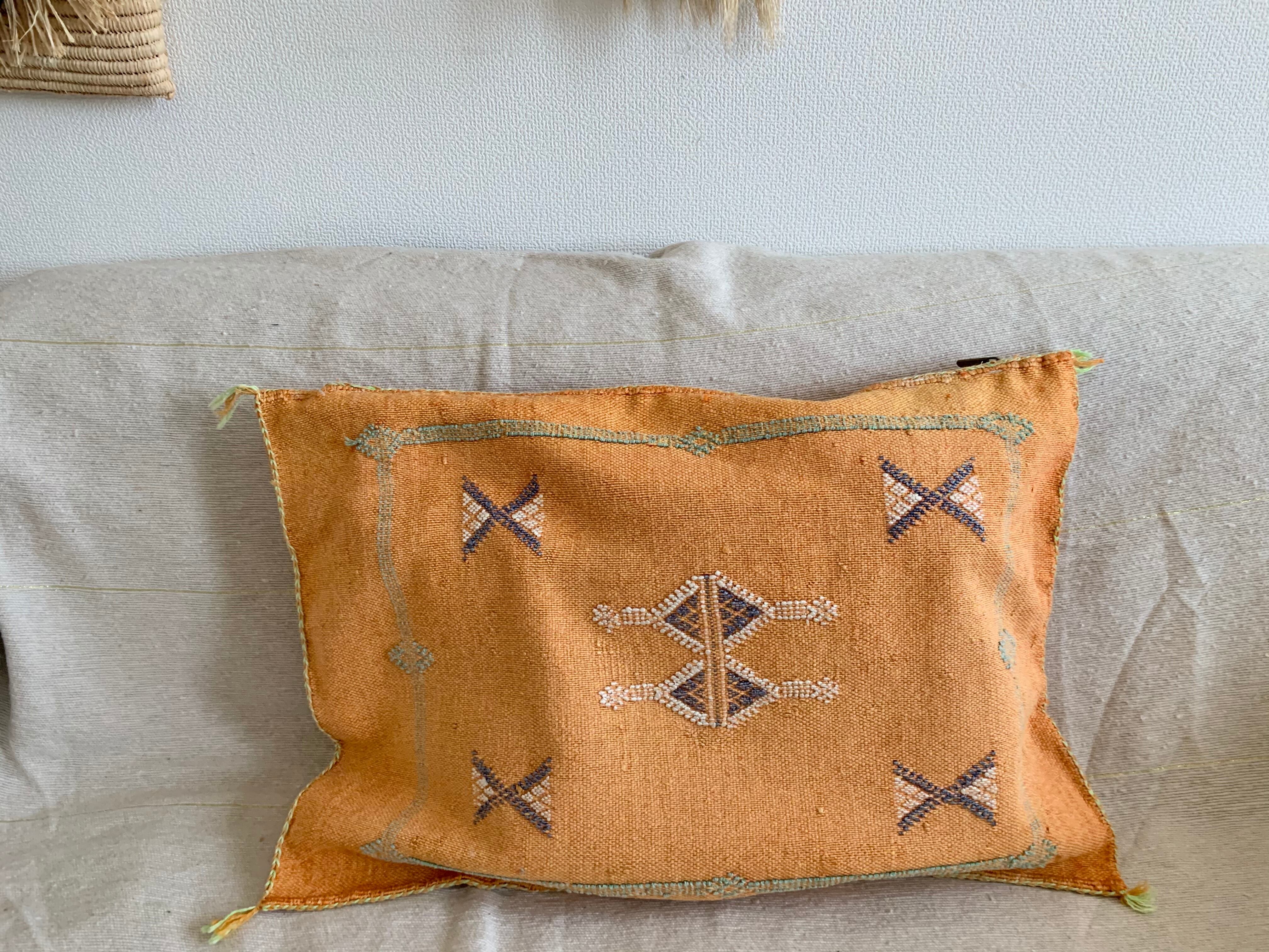 モロッコサブラクッションカバーF(オレンジ)