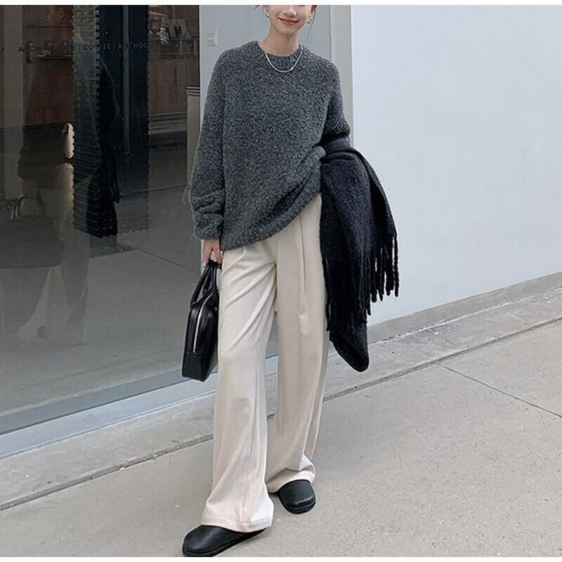 ハイウエストストレートパンツ