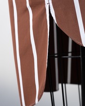 〈CÉLINE by phoebe philo〉Collarless stripe shirt