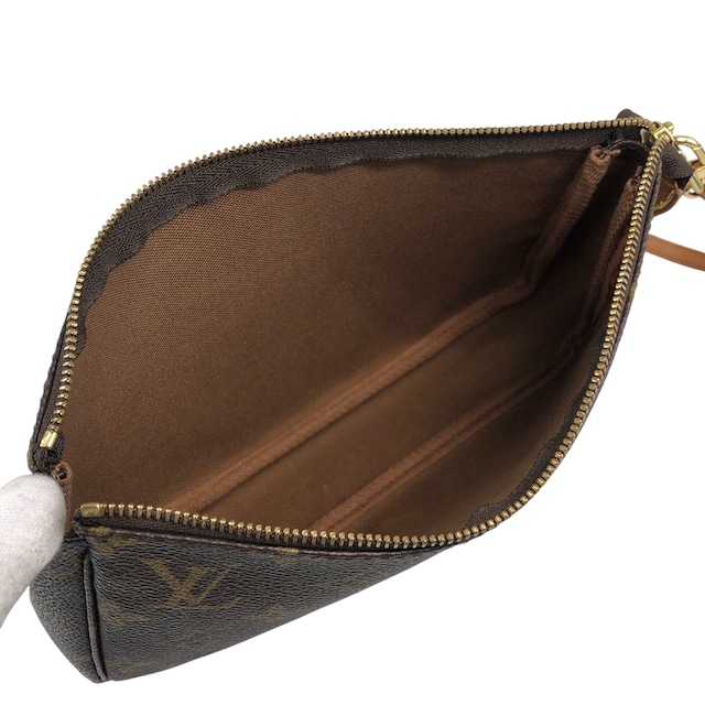 LOUIS VUITTON ルイヴィトン アクセソワール モノグラム ショルダーバッグ ブラウン レザー ミニバッグ vintage ヴィンテージ オールド 523ina