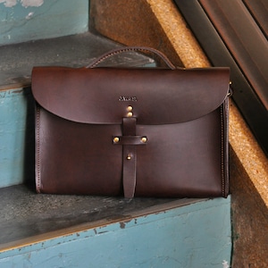 John Woodbridge & Sons Makers -satchel bag M size-Brown