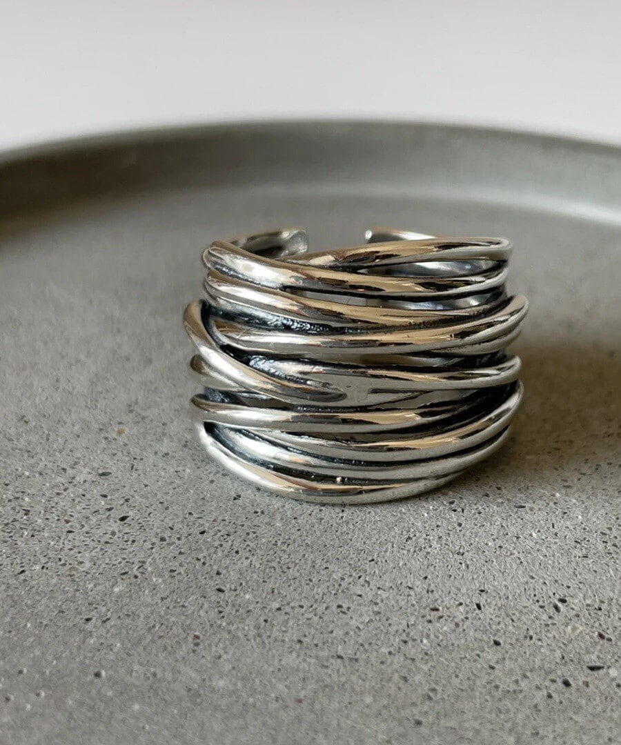 S925◆ヴィンテージオープンリング【e-70734】