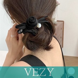 サテンシュシュ ヘアゴム ローズ まとめ髪 髪飾り 髪留め おしゃれ 可愛い オルチャン 発表会 女子会 デート パーティープレゼント 雑貨 ヘアアクセサリー VEZY ベジー ItemNo.【23348433】
