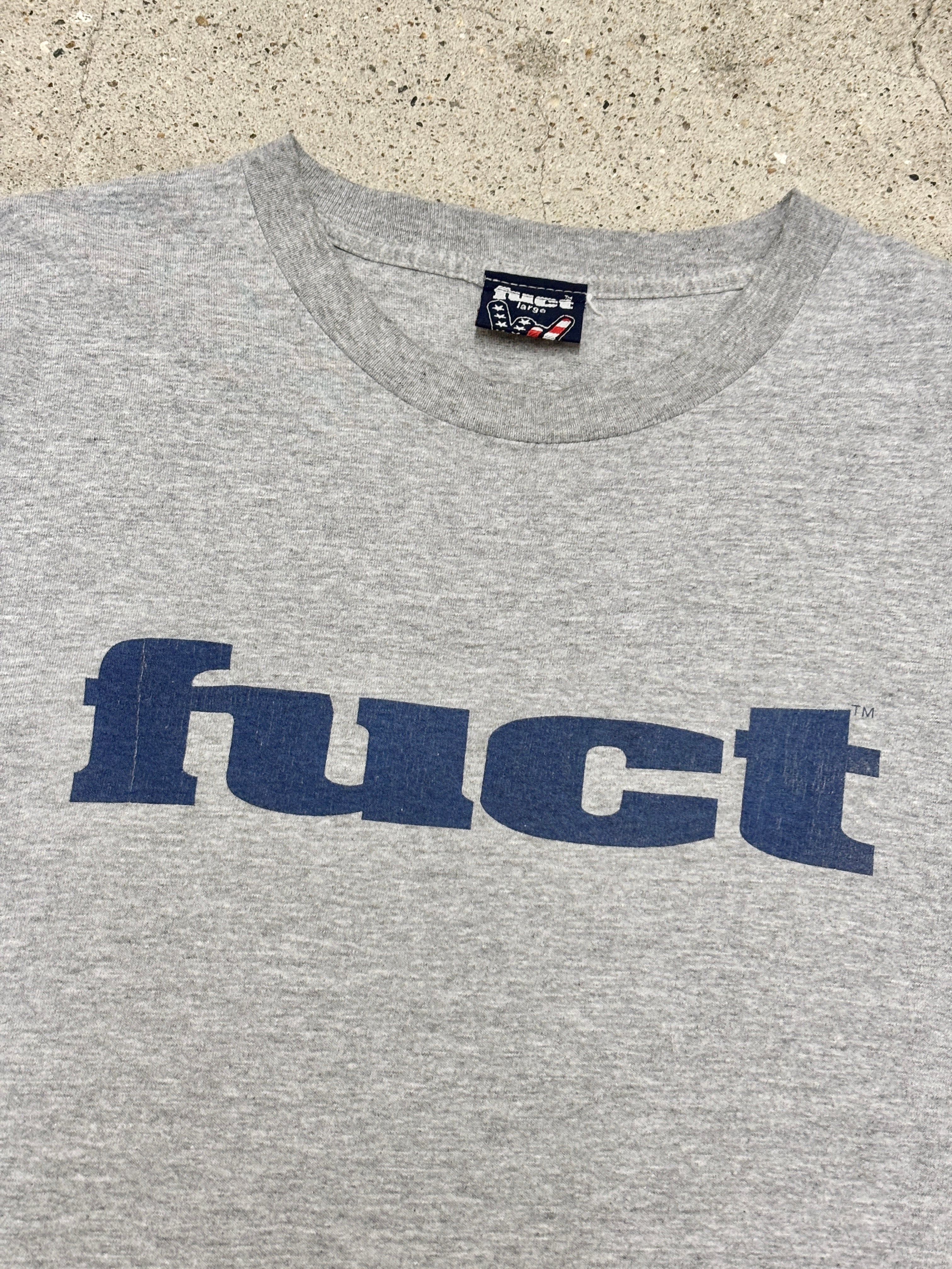 90～00s FUCT/Logo print Tee/USA製/L/ロゴプリントTシャツ/OGロゴ