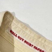 WALL GUY SHIRT PAPAS パパス ボタンダウン BD 半袖 シャツ L /クリーム/メンズ/日本製