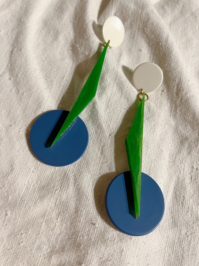 Desiner's bakelite pierced earrings ( デザイナーズ  ベークライト ピアス )