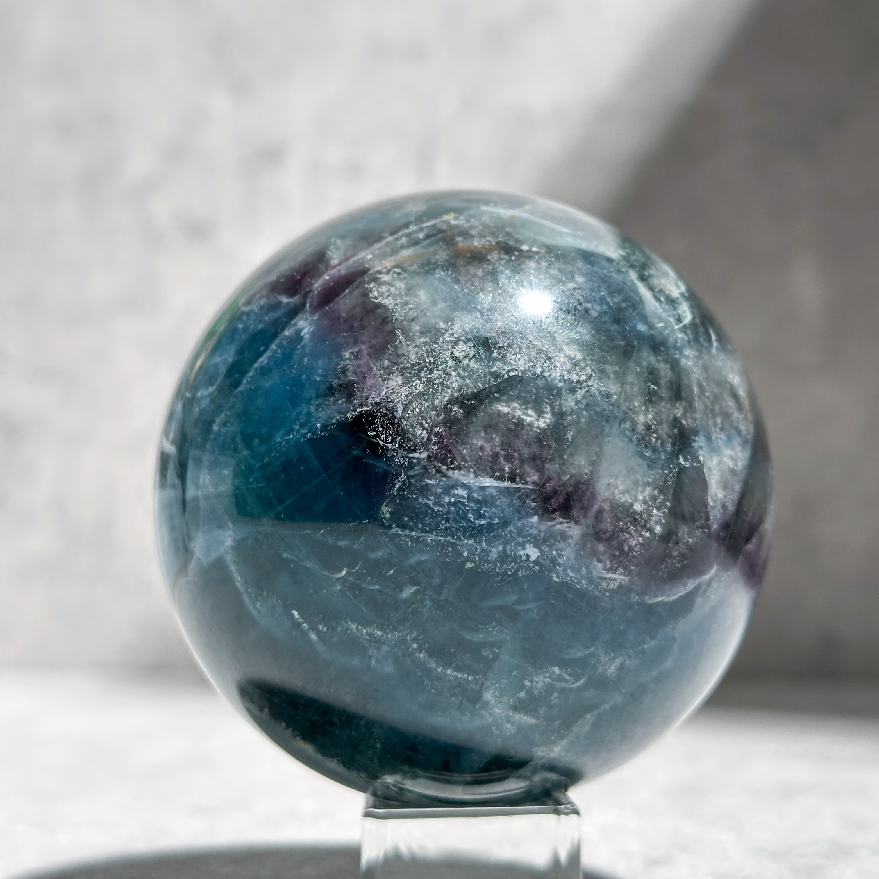 ブルーフローライト スフィア（丸玉）51◇ Blue Fluorite ◇天然石
