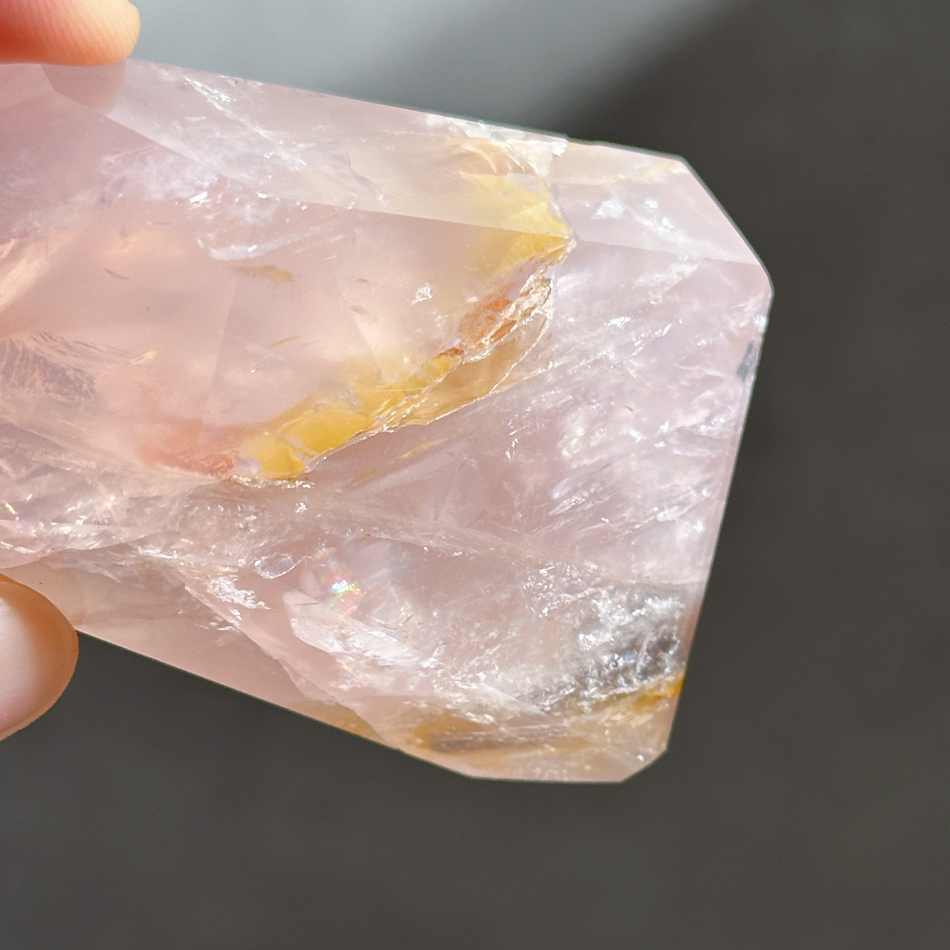 ローズクォーツ×ゴールデンヒーラー タワー91◇ Rose Quartz x Golden