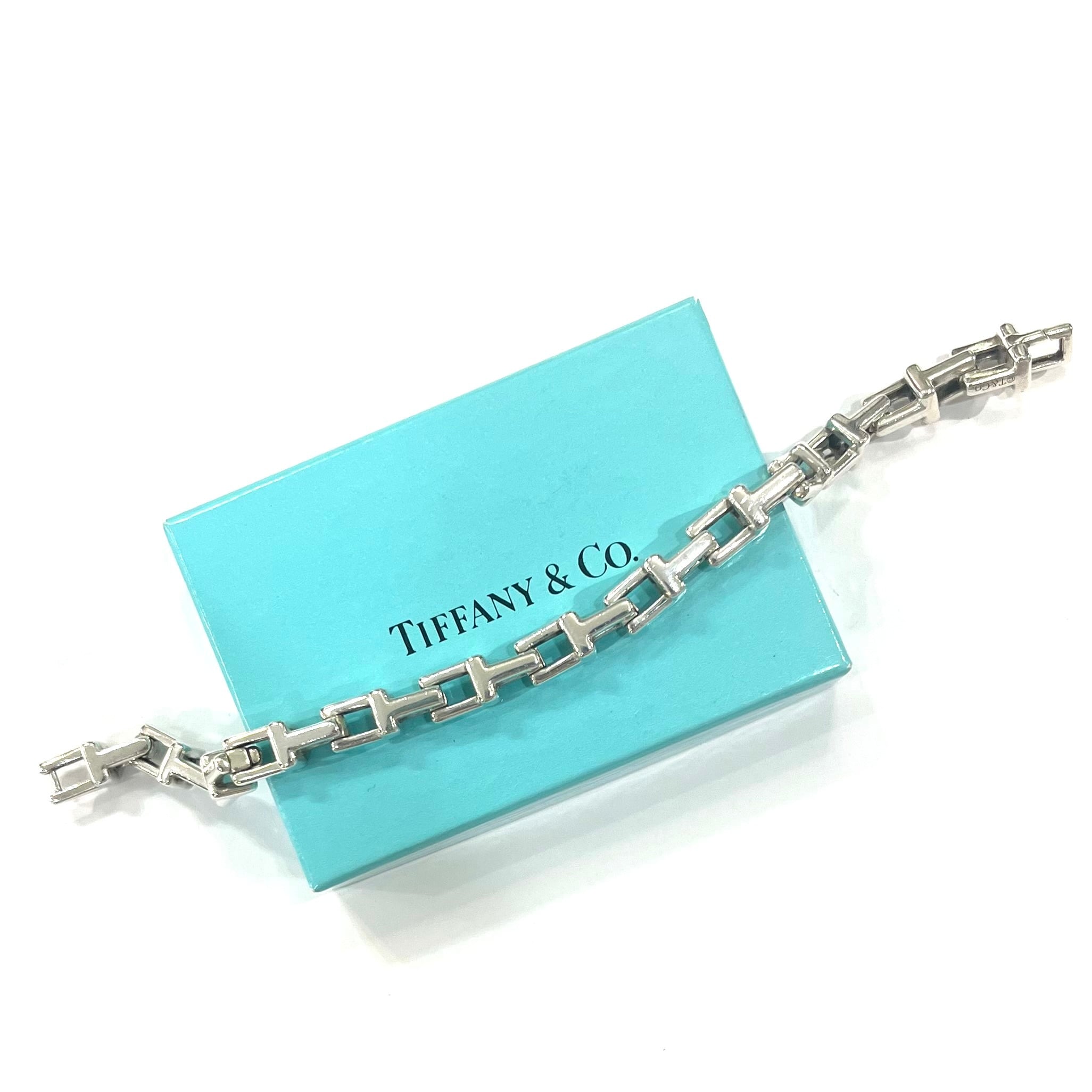激レア【TIFFANY&CO. 】2573 ボリューム 重厚感Tモチーフ リンク