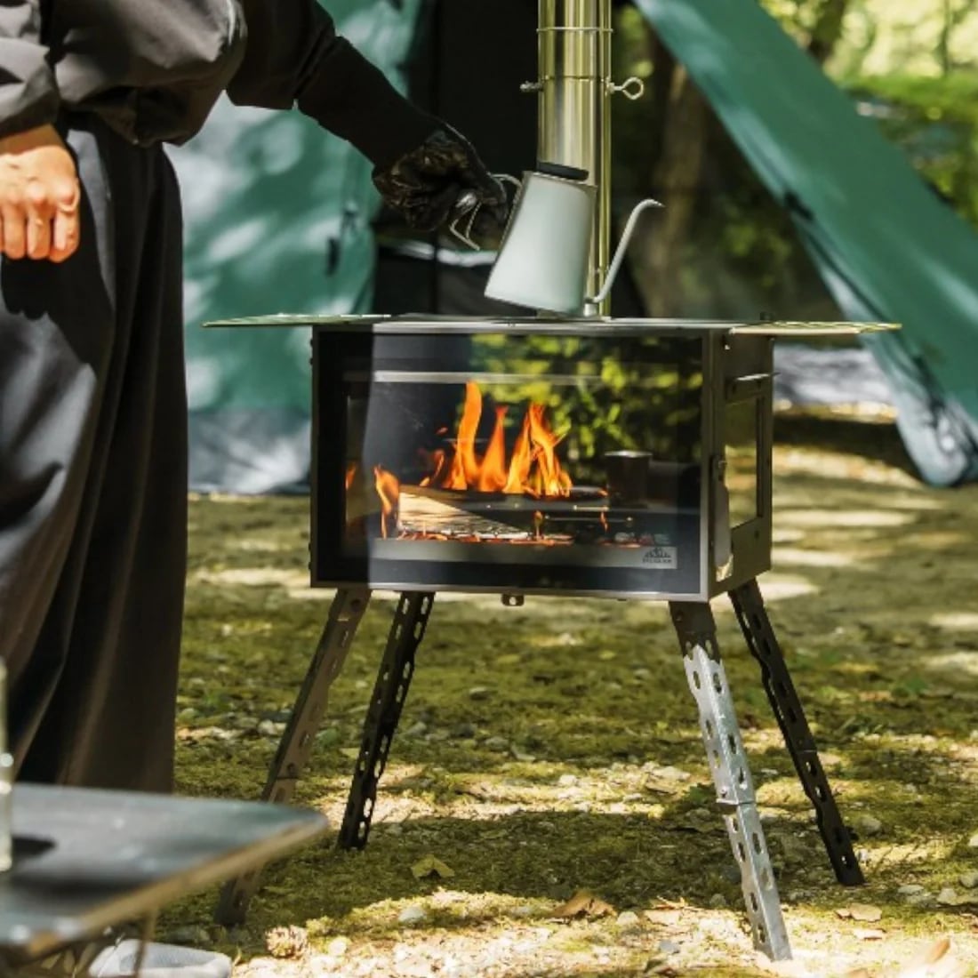 未使用　薪ストーブ用　AURA 煙突8本セット アウトドア薪ストーブ オーラ FG ステンレス / Woodstove AURA FG SUS