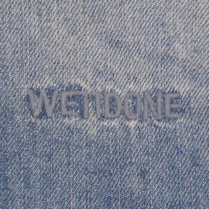 【WE11DONE】INDIGO BLUE PIERCED DENIM SHIRT