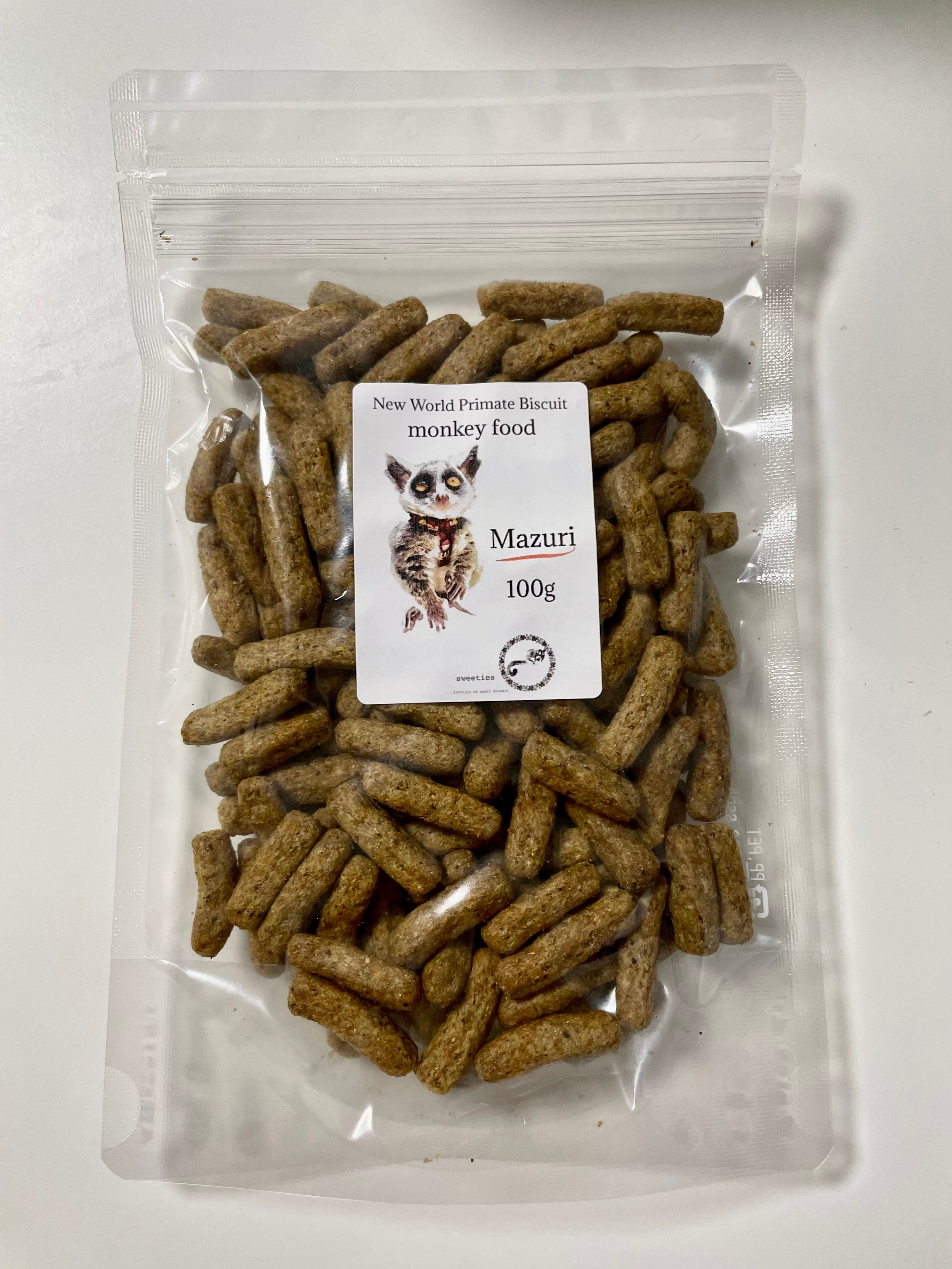 マズリ ニューワールド プライメイト ビスケット100g 霊長類用 マズリ ニューワールド プライメイト ビスケット100g 霊長類用