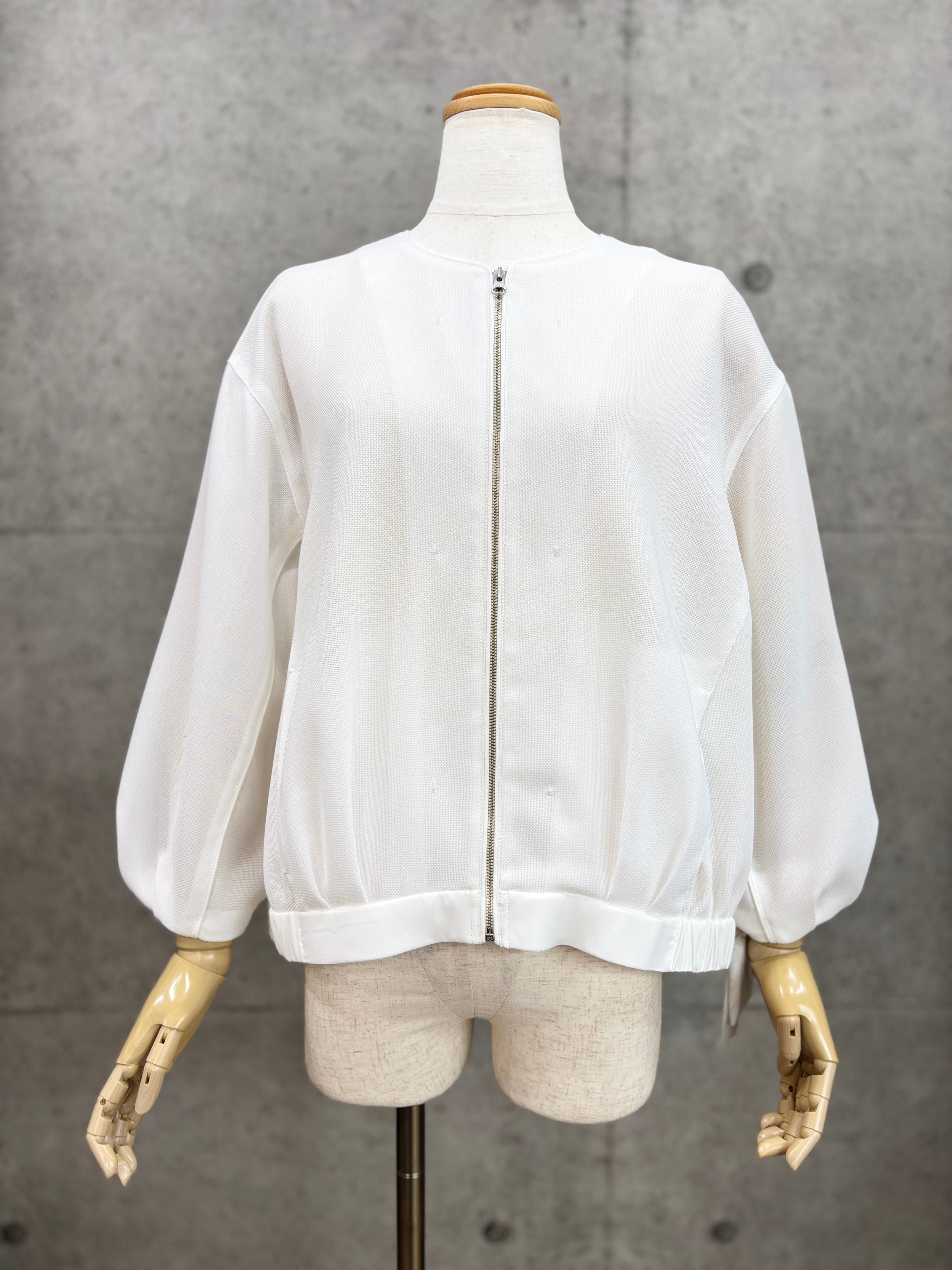 【送料無料】C'EST MOIJEU(セモアージュ) カラミメッシュBZ ブルゾン ジップ ノーカラー メッシュ 大人カジュアル キレイめカジュアル キレイカジュアル 20267504