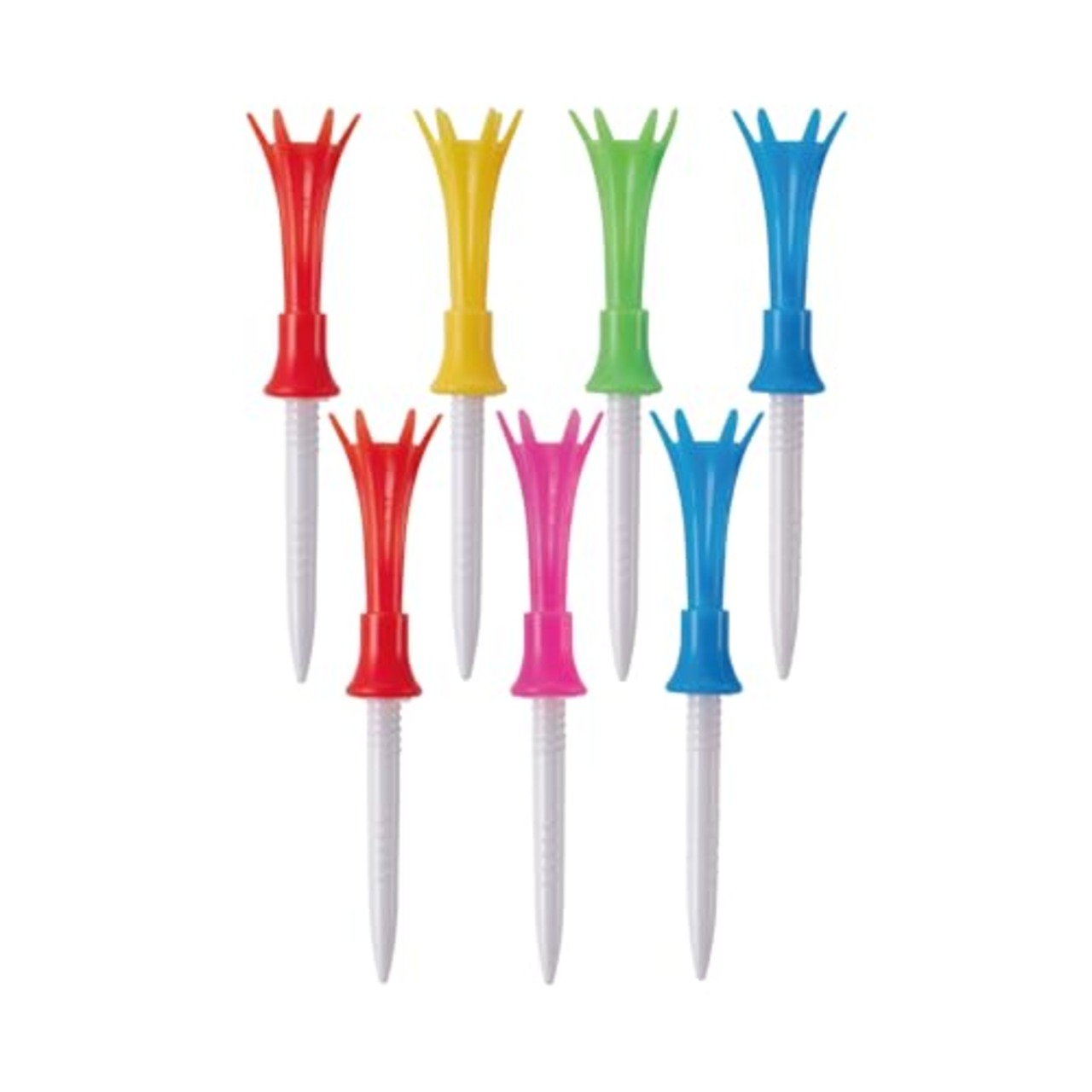 【星野陸也プロ使用ティー】ダイヤゴルフ(DAIYA GOLF) トマホークティー ロング 7本入 高さ調節可能 飛距離アップ 高耐久 折れにくい 見つけやすい ゴルフ規則適合 日本製 ティーアップ高40~50mm TE-516 B カップ部カラー