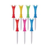 【星野陸也プロ使用ティー】ダイヤゴルフ(DAIYA GOLF) トマホークティー ロング 7本入 高さ調節可能 飛距離アップ 高耐久 折れにくい 見つけやすい ゴルフ規則適合 日本製 ティーアップ高40~50mm TE-516 B カップ部カラー