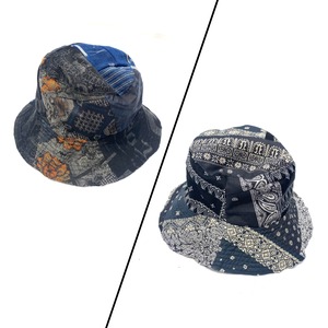 COTEMER Reversible Bucket Hat indigo.kimono × paisley【hat11】