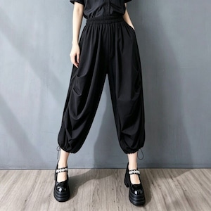 DRAWSTRING RELAXED STRAIGHT LEG UTILITY PANTS M-17235