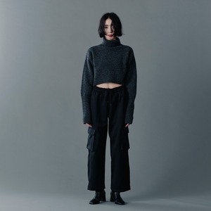 【23A/W】AO-47 CARGO SWEAT PANTS / black -tall-