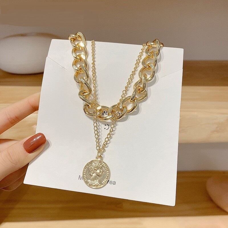 Accessories Chain Coin アクセサリー ネックレス コイン チェーン 2連 太め クール ごつめ ストリート おしゃれ シンプル 2色展開 ゴールド シルバー 大人女子 カジュアル お出かけ デイリー デート ランチ レディース Sea Sign Post Accessories Chain Coin アクセサリー ネックレス コイン チェーン 2連 太め クール ごつめ ストリート おしゃれ シンプル 2色展開 ゴールド シルバー 大人女子 カジュアル お出かけ デイリー デート ランチ レディース Sea Sign Post