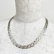 Vintage 925 Silver Braided Snake Chain Necklace Made In Italy