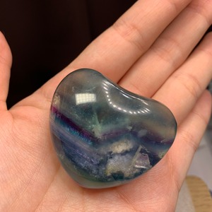 63ハート　ブルーグリーンフローライト