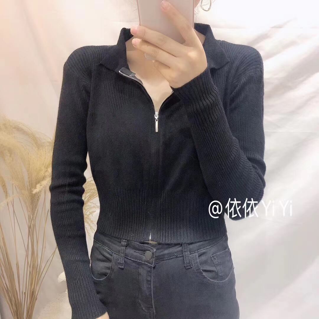 ハーフジップ ショートニット　AJ111-070