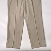 adabat アダバット ロゴ刺繍 タック スラックスパンツ サイズ 110 /メンズ/ベージュ/ワールド/日本製/大きいサイズ