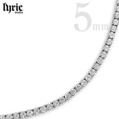【最高級】stainless316L 5mm 50cm luxury tennis necklace  silver