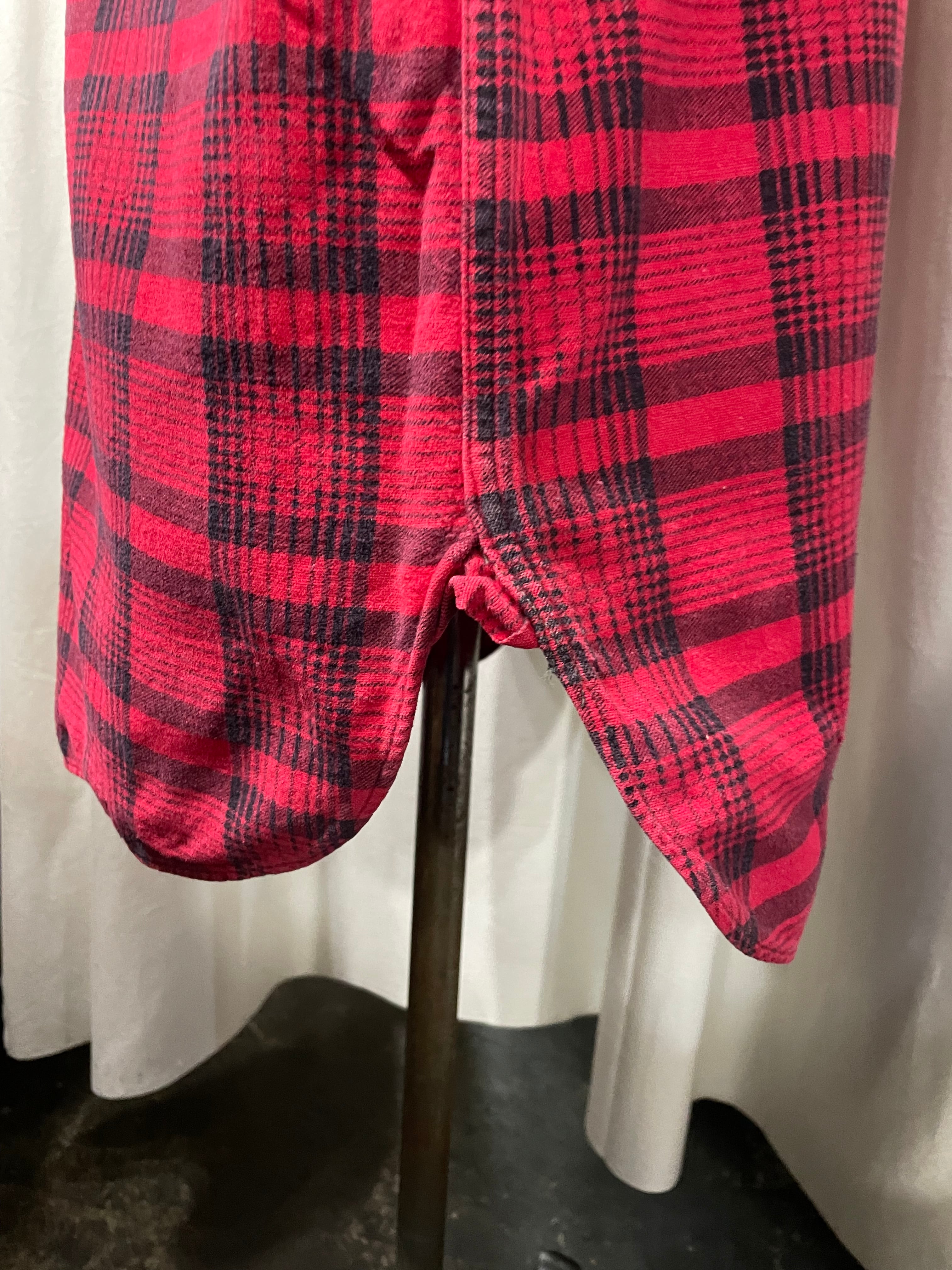 Poland製 〜60's vintage マチ付きプリントネルシャツ 三角マチ ユーロ