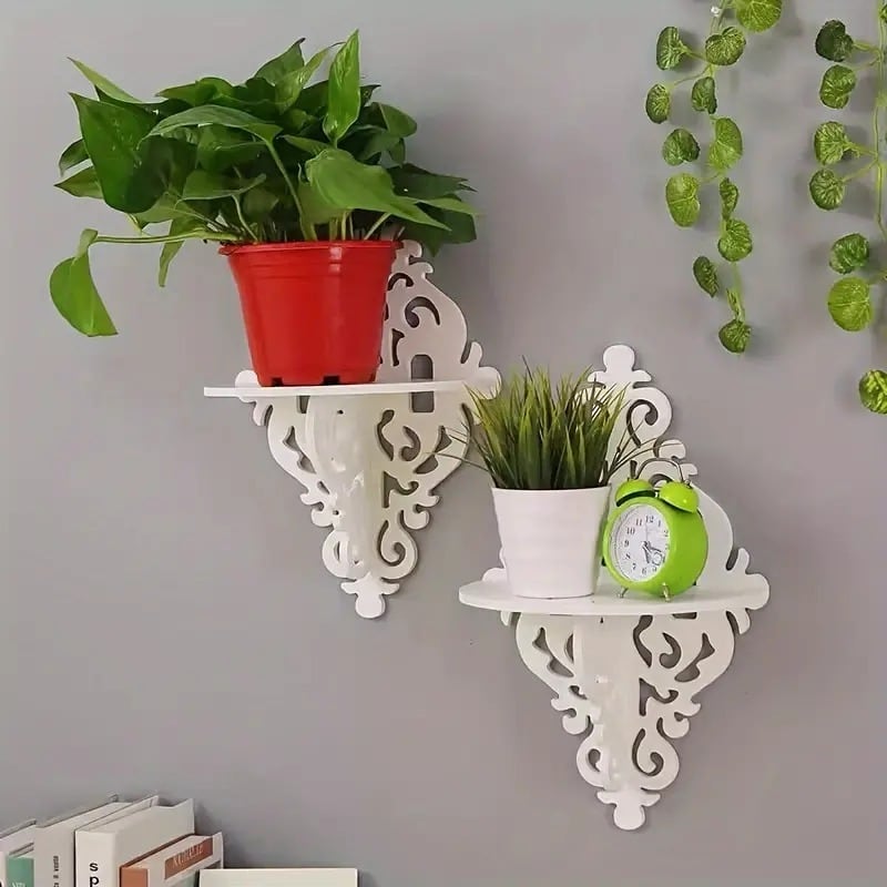 ウォールラック 2個セット 壁掛けシェルフ ロココ調 ヨーロピアン