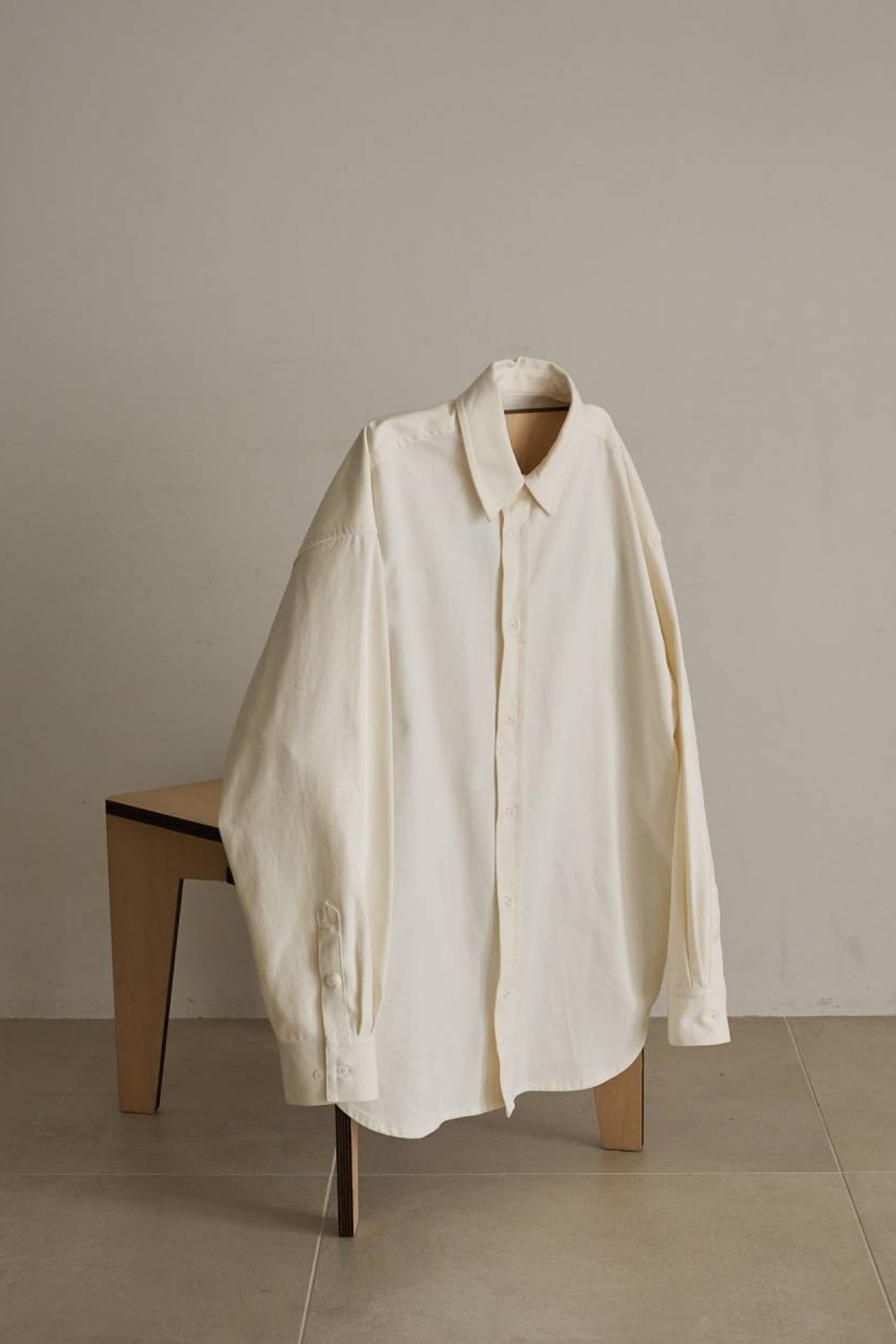 ànuke Peachtwill Over Shirts ピーチツイルオーバーシャツ Ivory