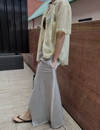 【新作5％OFF・3日間】Zipper-Slit Sweat Skirt_3colors