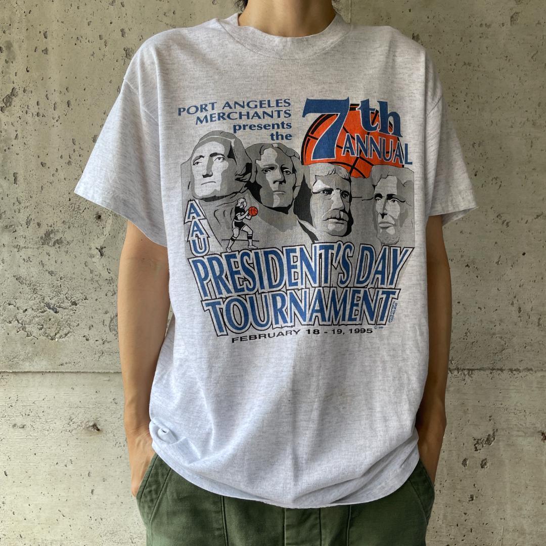 19】 Tシャツ ヴィンテージ バスケ オニータタグ 90s 古着 グレー  