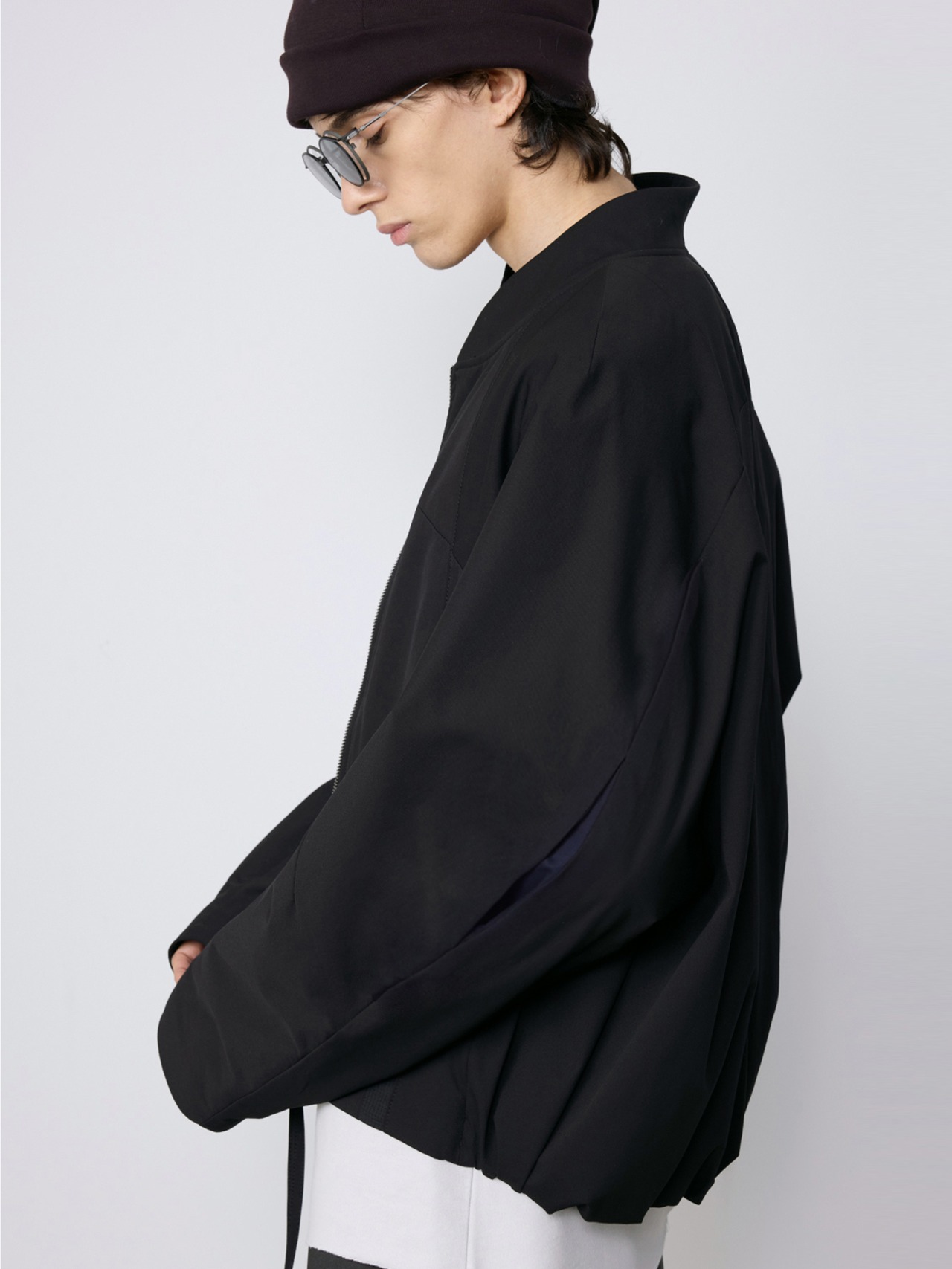 DECESOLO 25SS スプリットラインパッチワーク ボンバージャケット