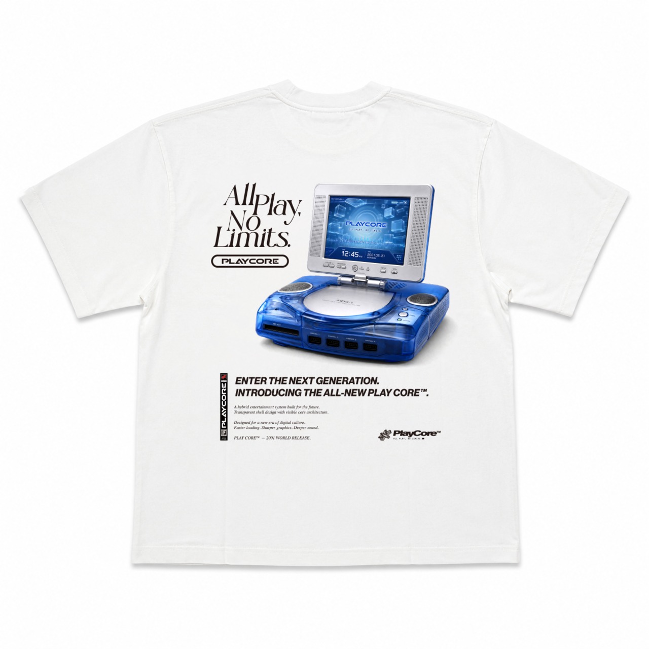 Gaming Console Tee / FADE WHITE - 2