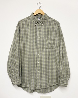 00sGAP Cotton Twill Flannel Check BD Shirt/L