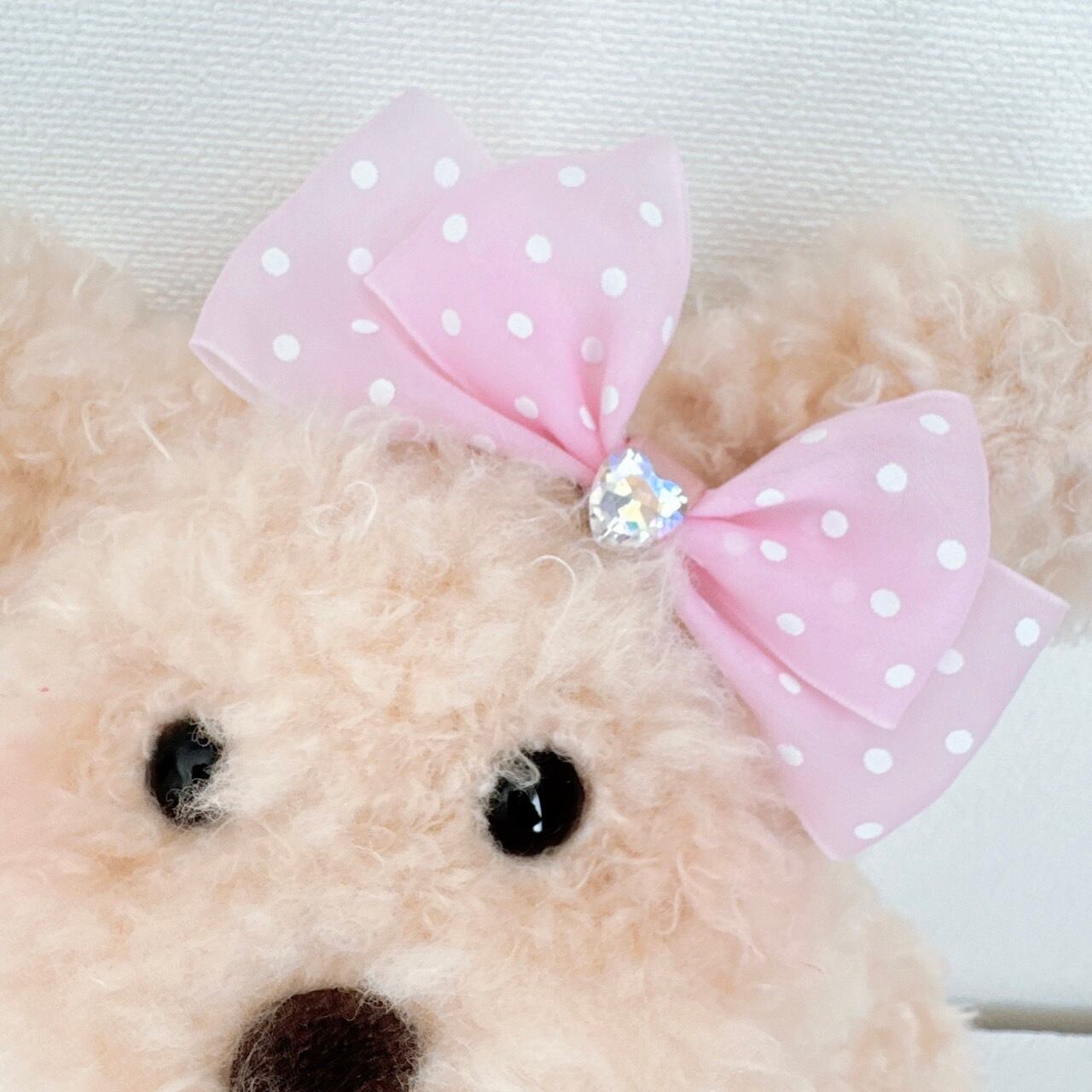 ドットシフォンリボンヘアバンド