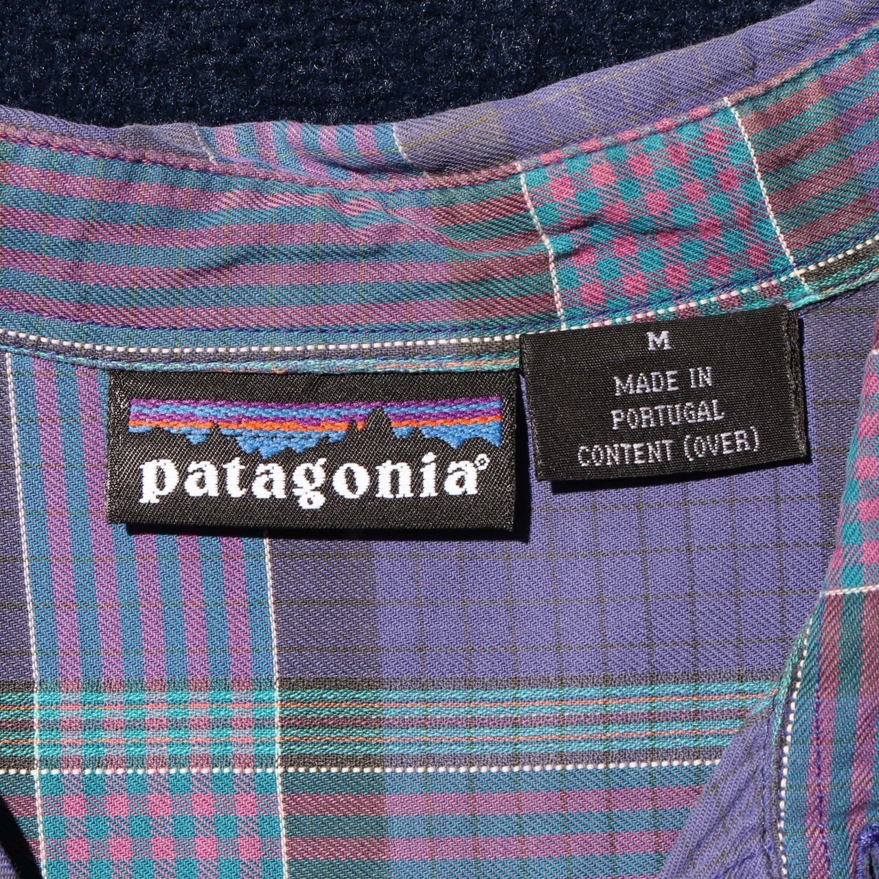 M 雪無し 94年 ポルトガル製 Patagonia L/S Flannel Shirt パタゴニア 長袖 チェック ネルシャツ