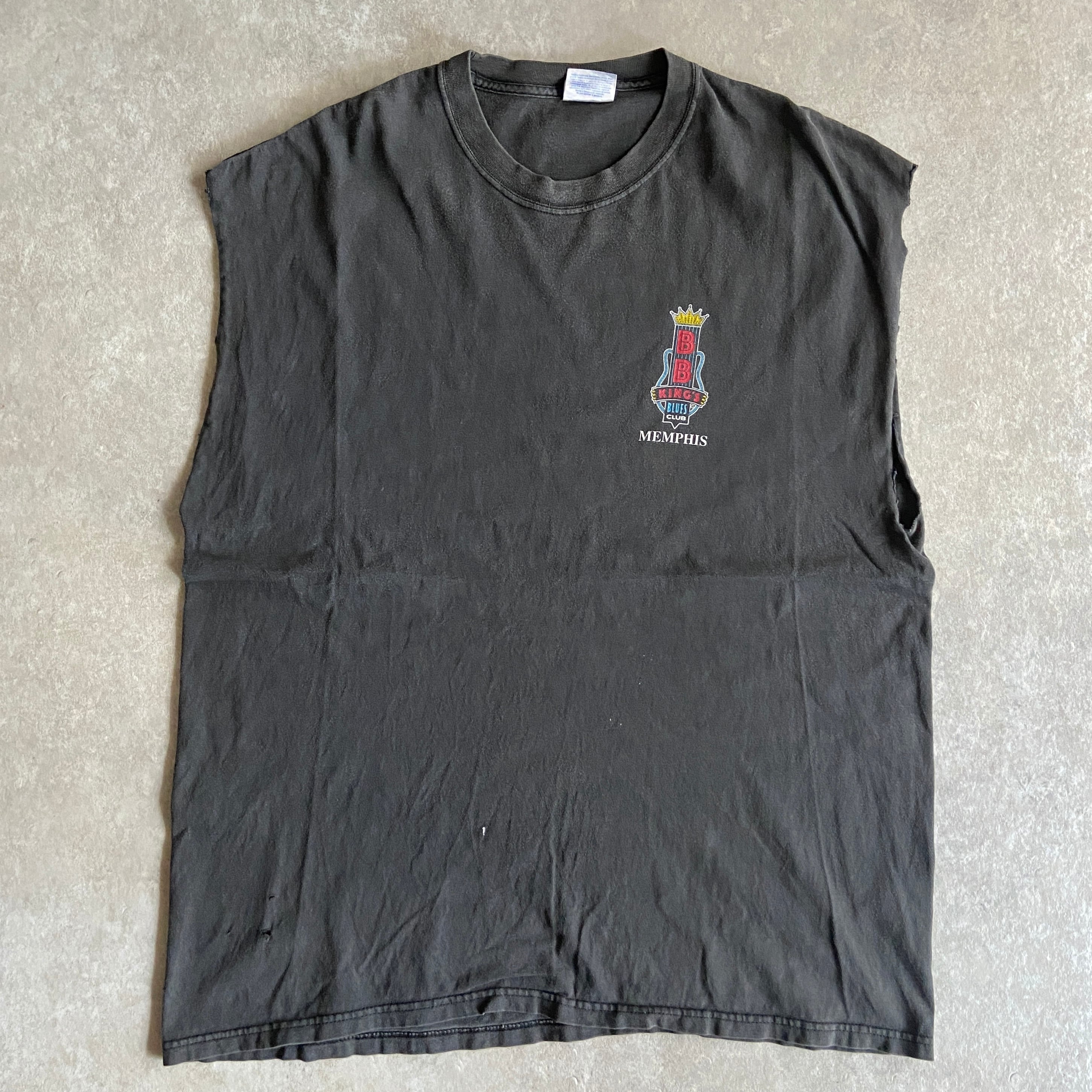 1990~00s Hanes "B.B.King's Blues Club" Cut Off Tank Top XL H449