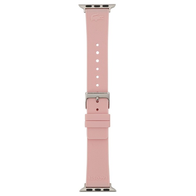 ラコステ LACOSTE 2050007  Apple watch strap アップル ウォッチ ストラップ 替えベルト 【38mm/40mm/41mm ケース対応 ※ベルトのみ】シリコンラバー ベルト ピンク レディース 交換バンド 付け替えベルト メンズ ユニセックス クロコダイル ワニ