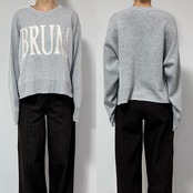 ［BRUM］スウェットライクknit/グレー