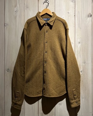 【a.k.a.C.a.k.a vintage】“Polo by Ralph Lauren” Vintage Herringbone Wool Shirt