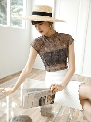 sheer transparent top