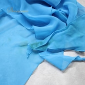 社交ダンス 衣装 スタンダード ドレス ワンピース パーティドレス ブルー系 水色 レース 長袖 チョーカー 派手 ラインストーン スパンコール 涼しげ フロート 二重スカート 花模様 光る スパンコール セクシー エレガント 輝く 上品 ふんわり 体型カバー 舞台衣装 ダンスパフォーマンス 発表会 ゆったり 目を引く