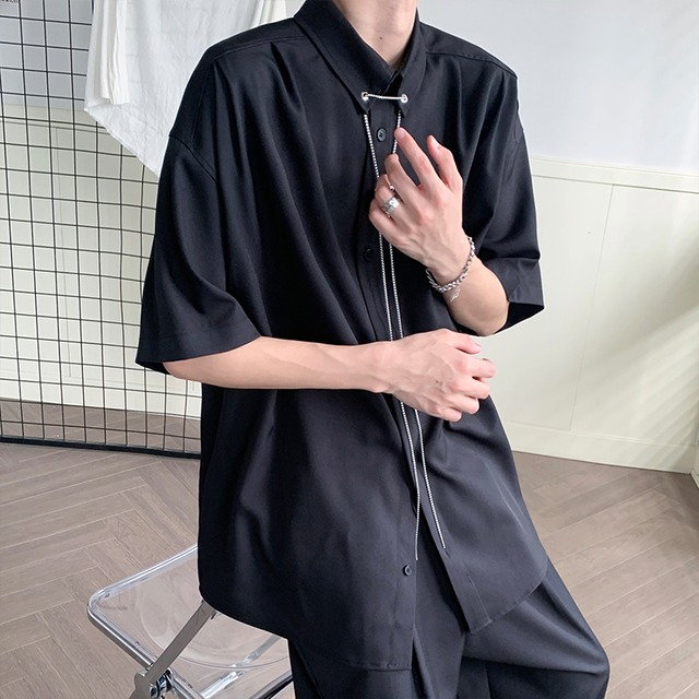 オーバーサイズ 半袖シャツ メンズ ユニセックス ストリートファッション