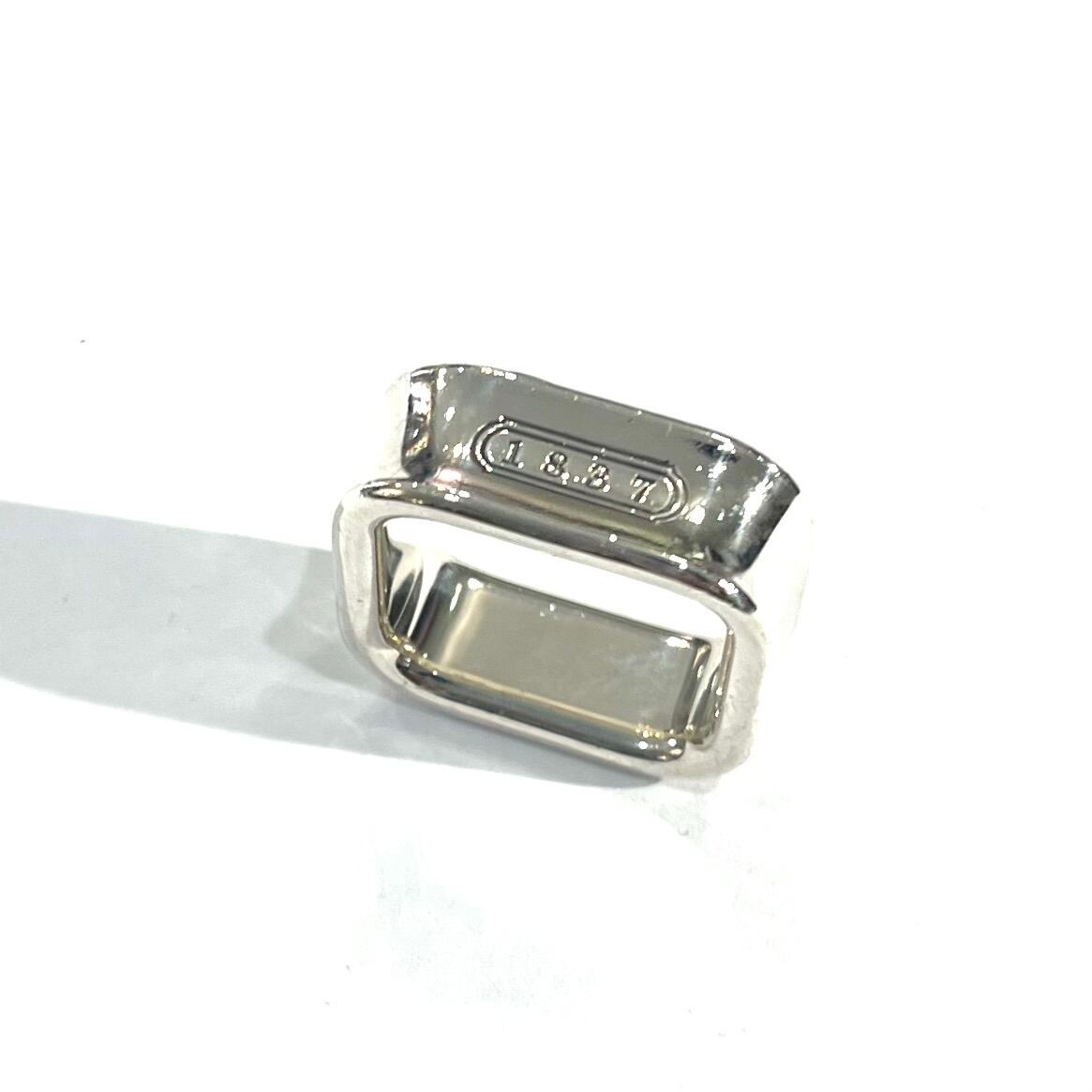 TIFFANY&CO.】【12-13号】2552 T&CO 1837 スクエアリング／シルバー925