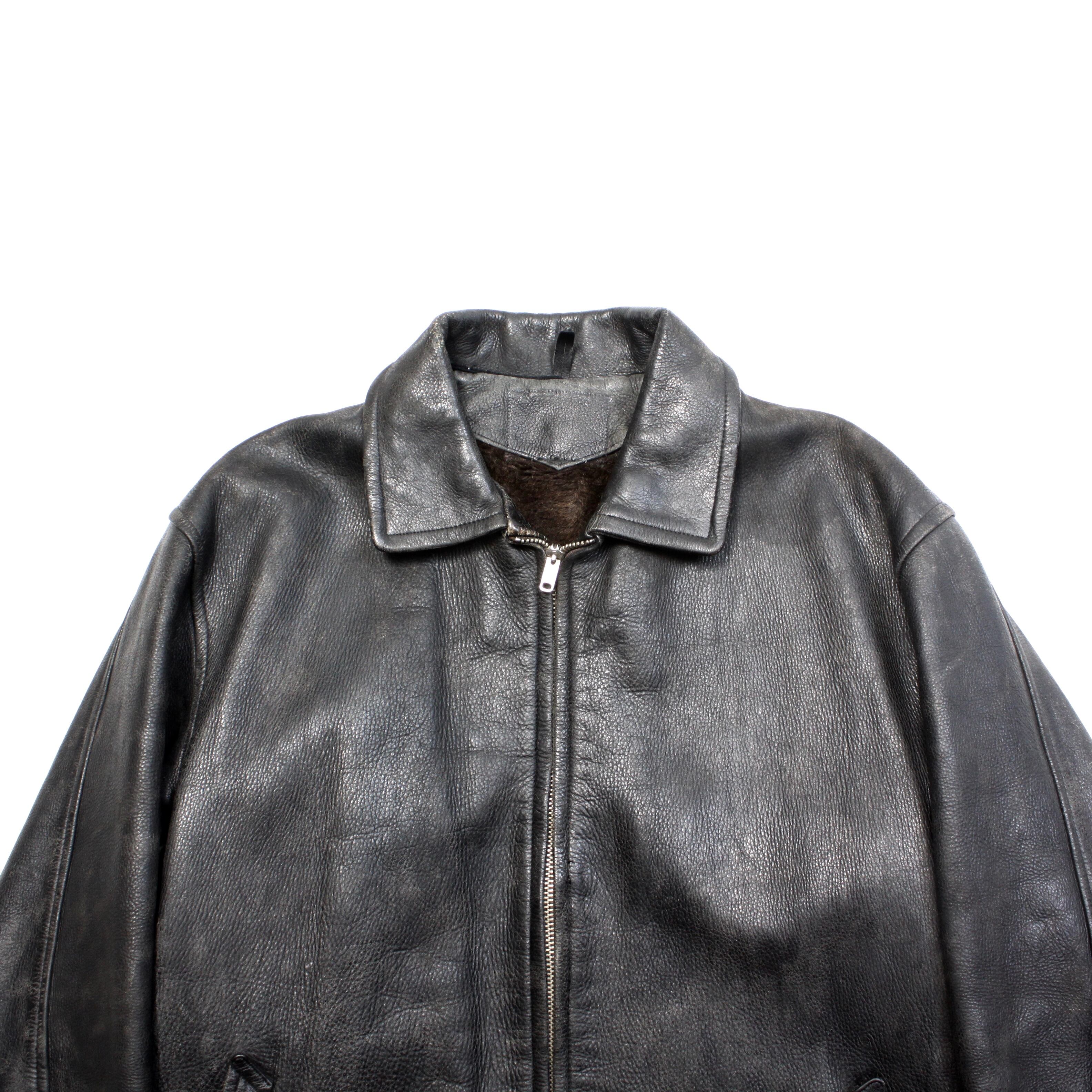 . 's leather sport coat ブラック シボ革 レザージャケット